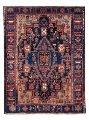Persisk tæppe - Nomadisk - 212 x 146 cm - mørkeblå