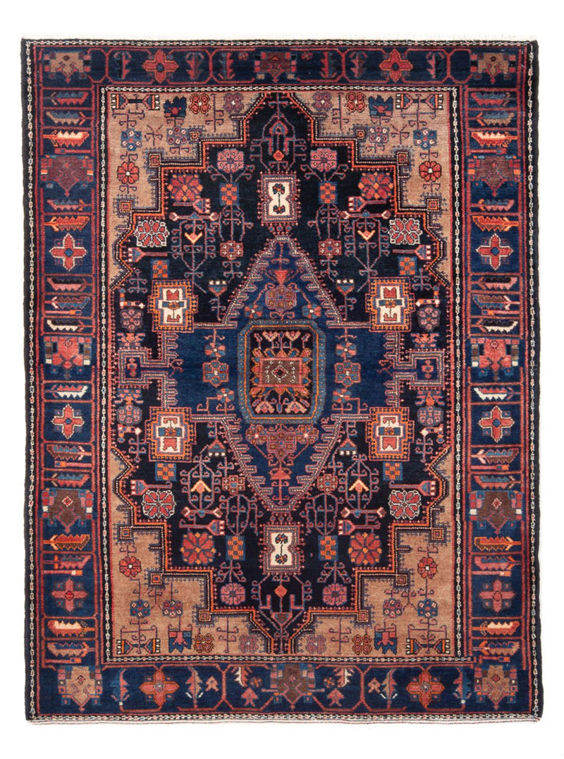 Persisk tæppe - Nomadisk - 212 x 146 cm - mørkeblå