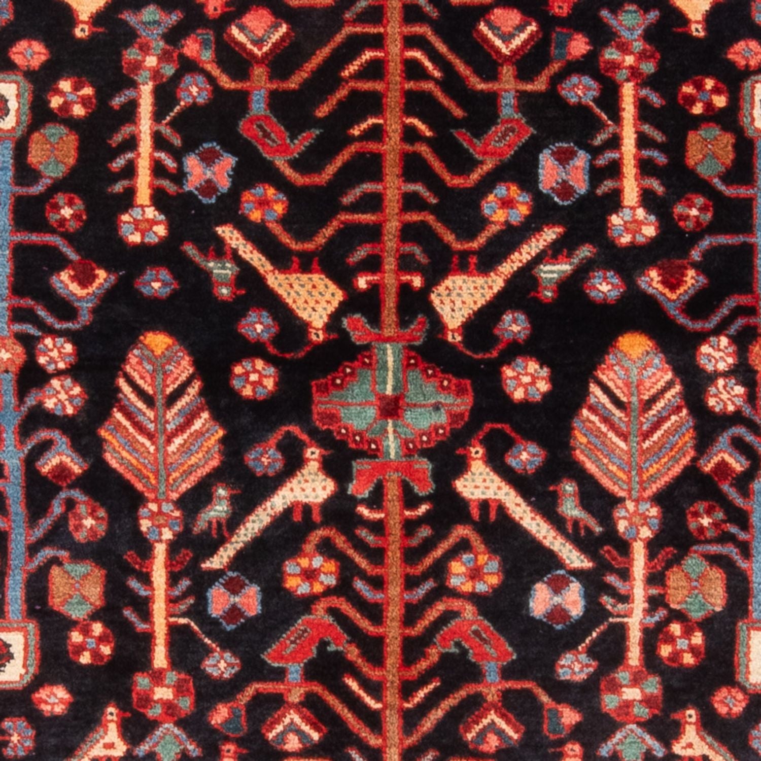 Persisk tæppe - Nomadisk - 205 x 140 cm - mørkeblå