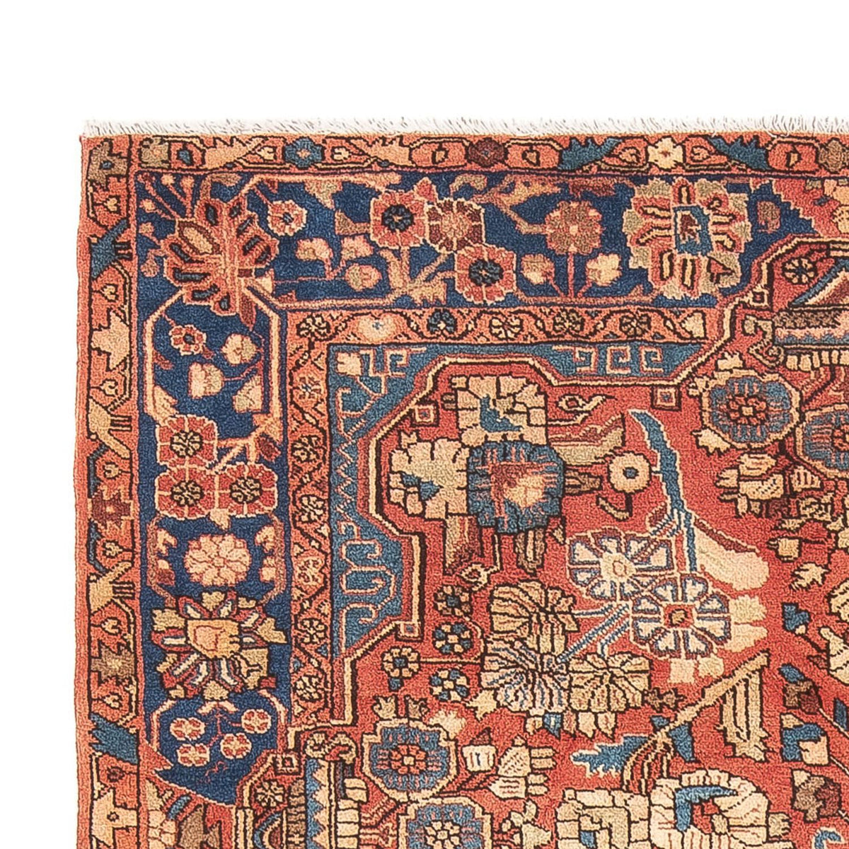 Persisk tæppe - Nomadisk - 240 x 155 cm - lysrød