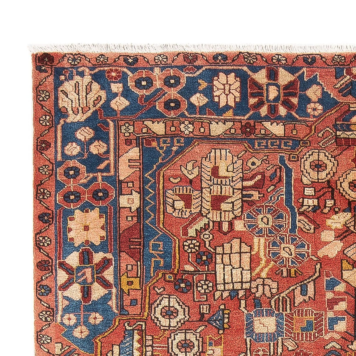 Persisk tæppe - Nomadisk - 220 x 157 cm - lysrød