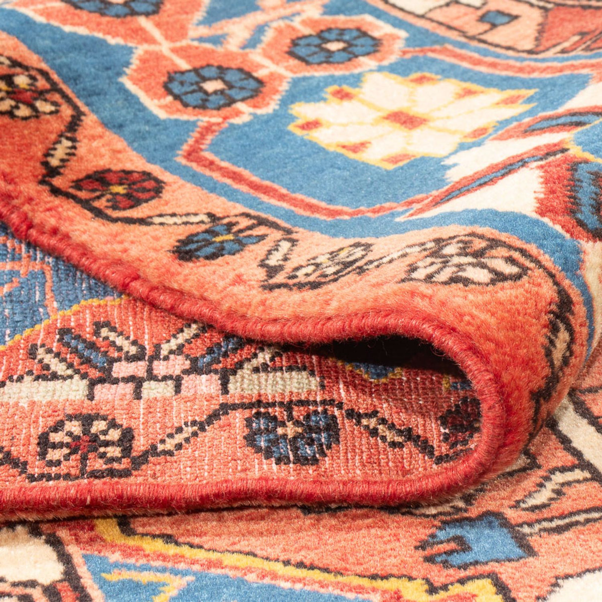 Persisk tæppe - Nomadisk - 220 x 157 cm - lysrød