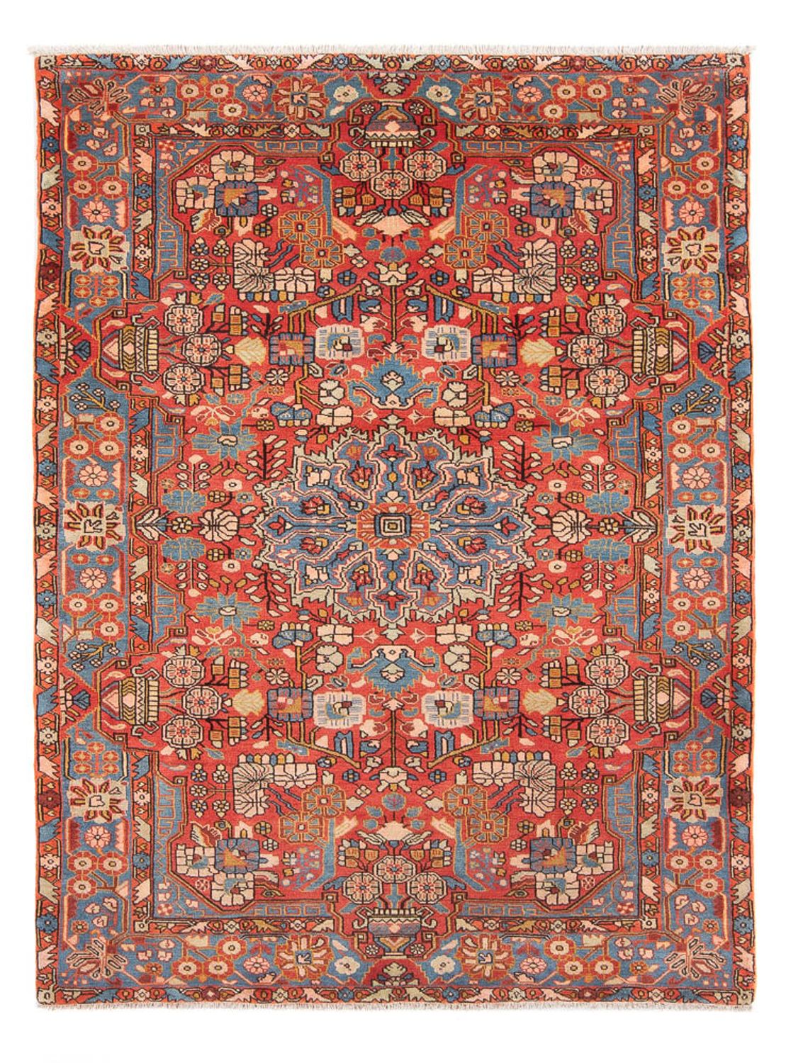 Persisk tæppe - Nomadisk - 225 x 157 cm - lysrød