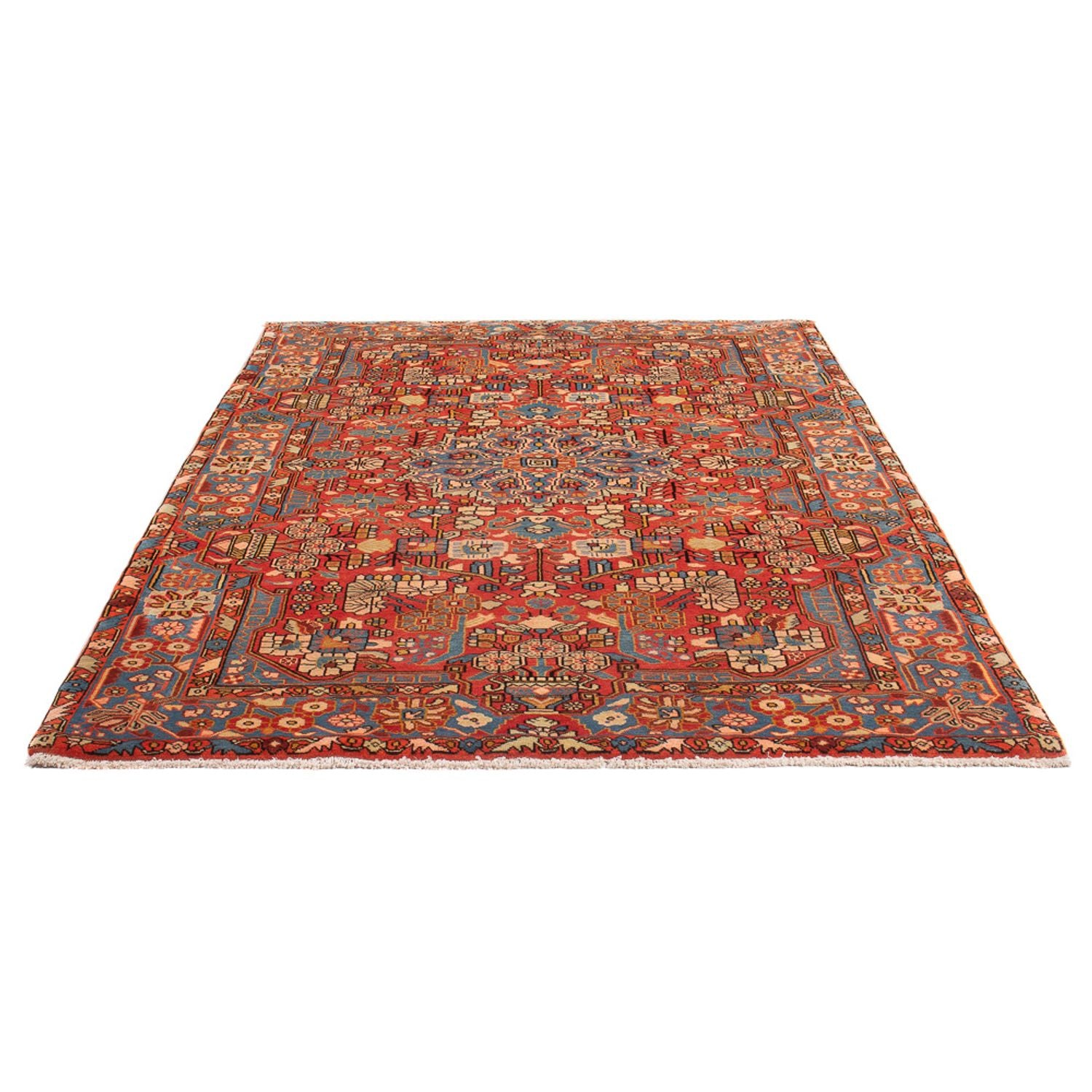 Persisk tæppe - Nomadisk - 225 x 157 cm - lysrød
