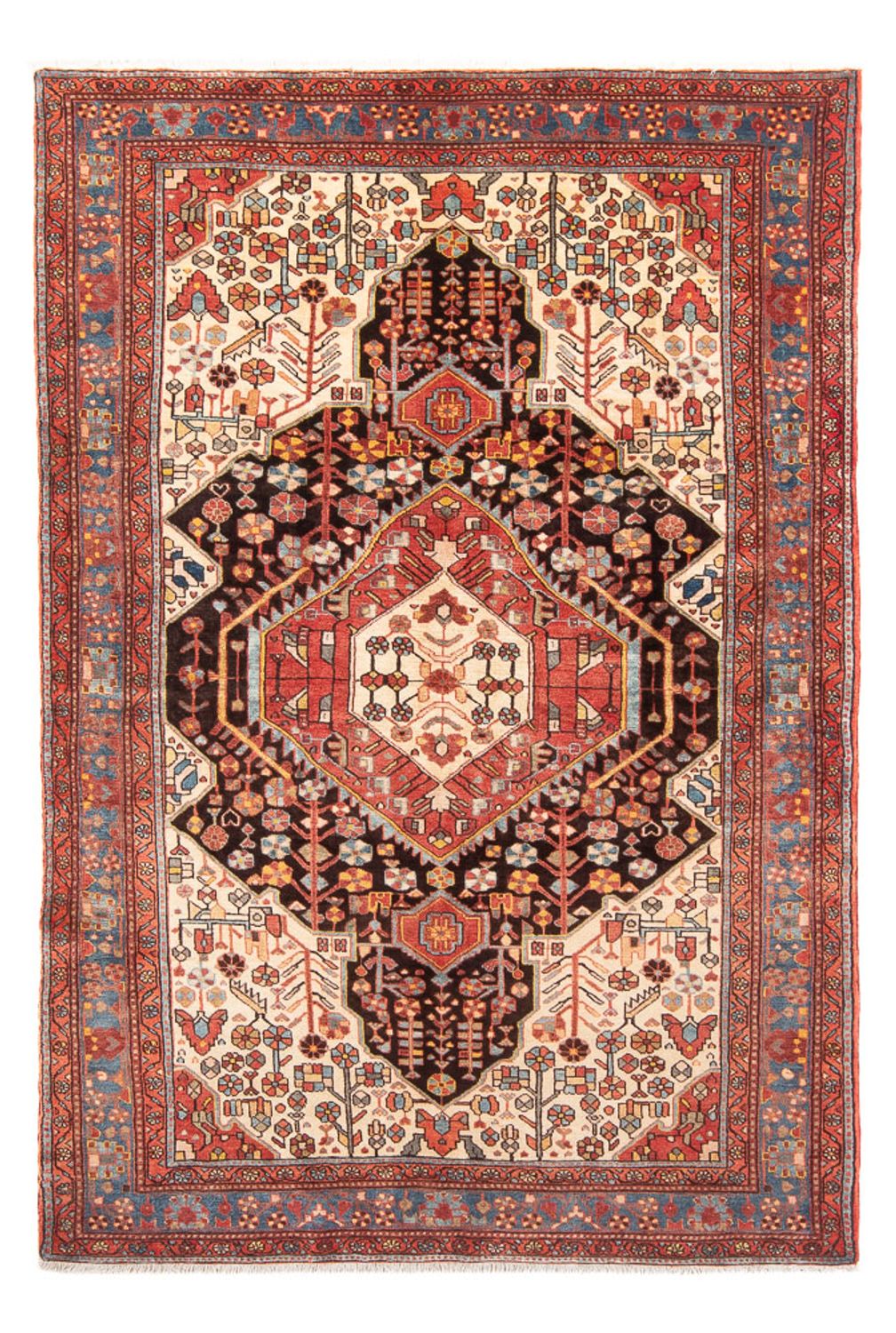 Persisk tæppe - Nomadisk - 234 x 153 cm - lysrød