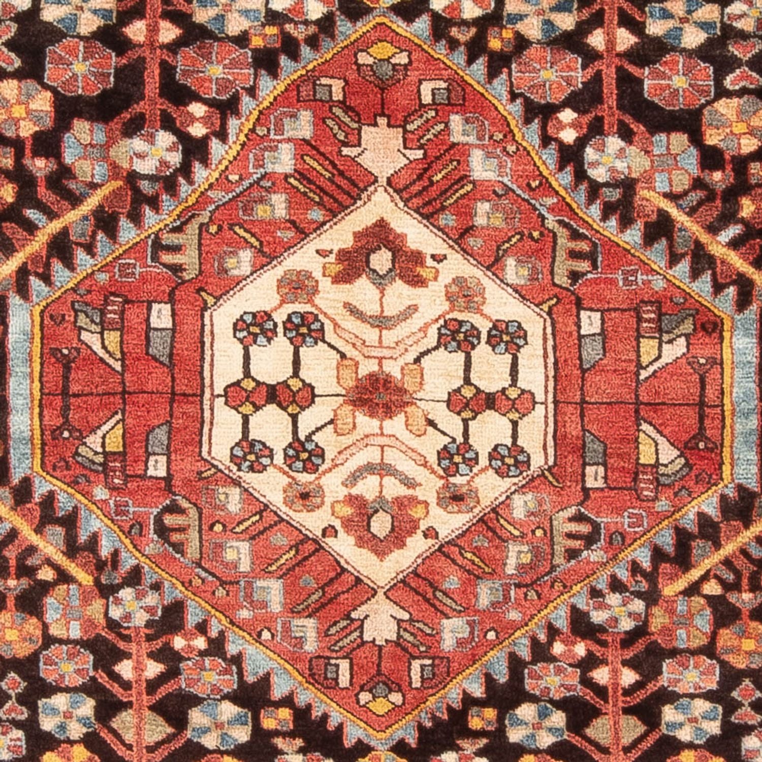 Persisk tæppe - Nomadisk - 234 x 153 cm - lysrød