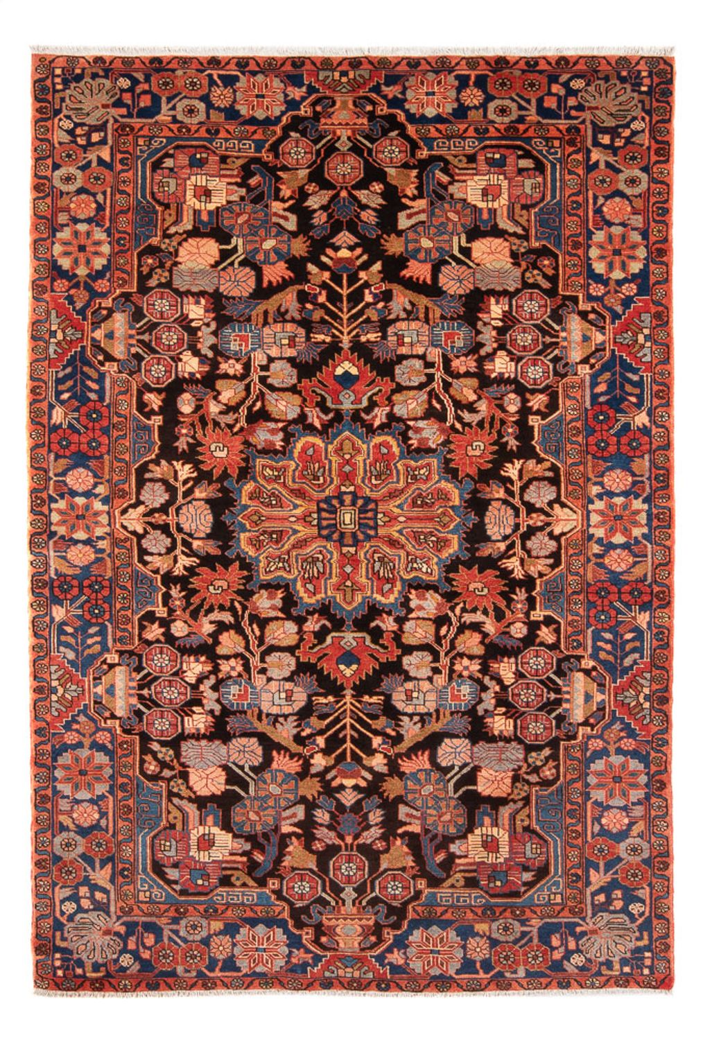 Persisk tæppe - Nomadisk - 245 x 154 cm - bordeaux rød