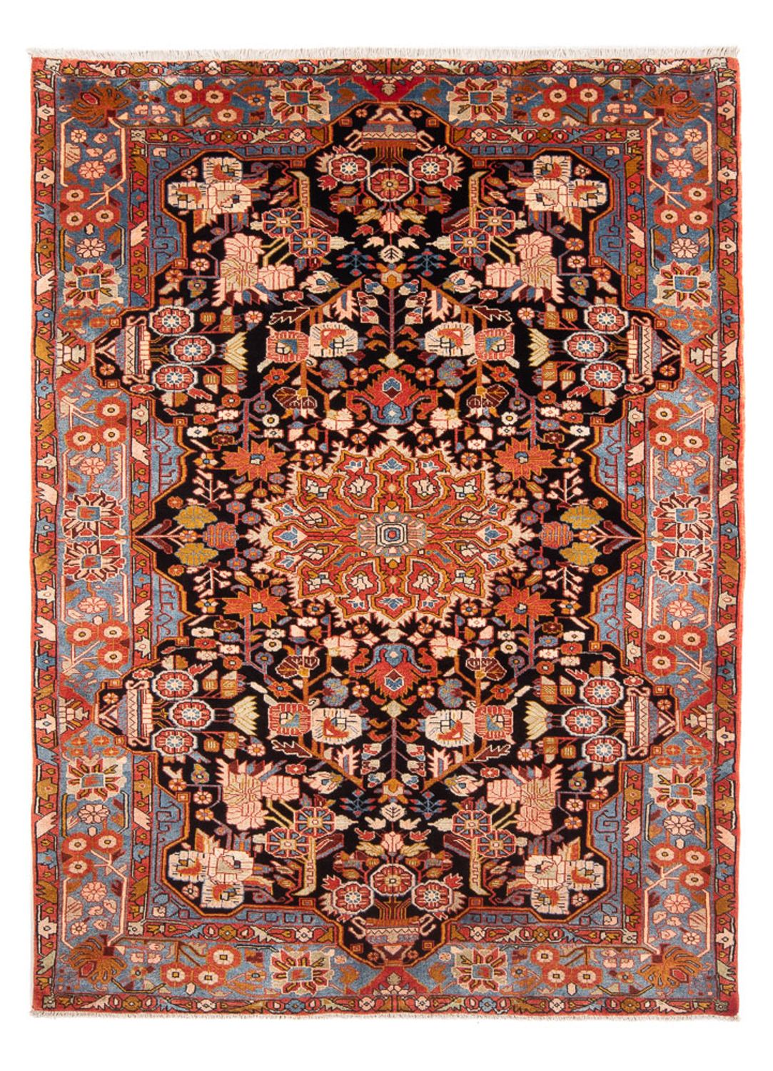 Persisk tæppe - Nomadisk - 235 x 162 cm - bordeaux rød