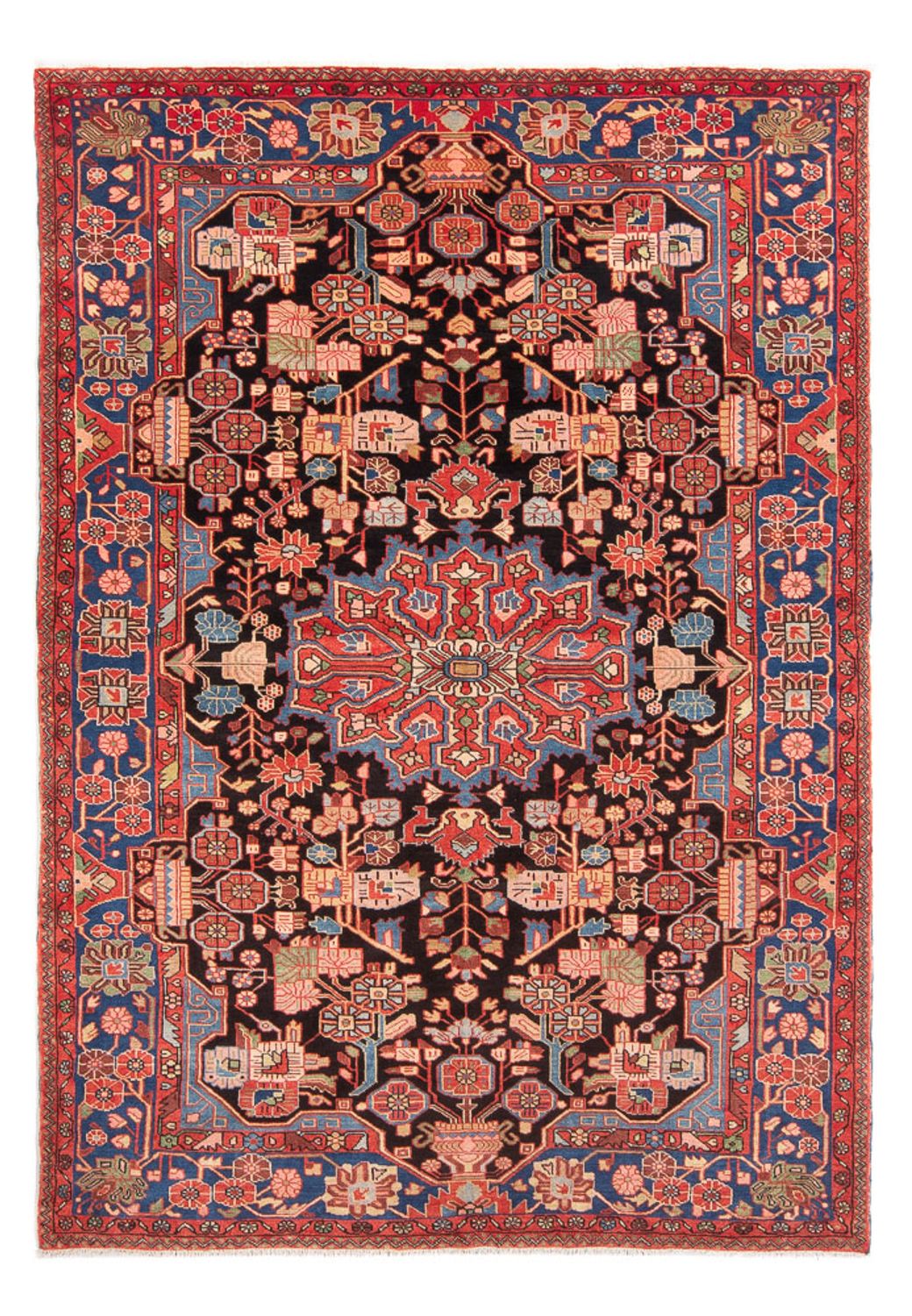 Persisk tæppe - Nomadisk - 240 x 156 cm - lysrød