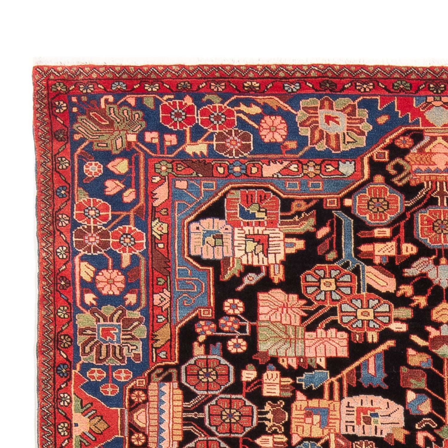 Persisk tæppe - Nomadisk - 240 x 156 cm - lysrød
