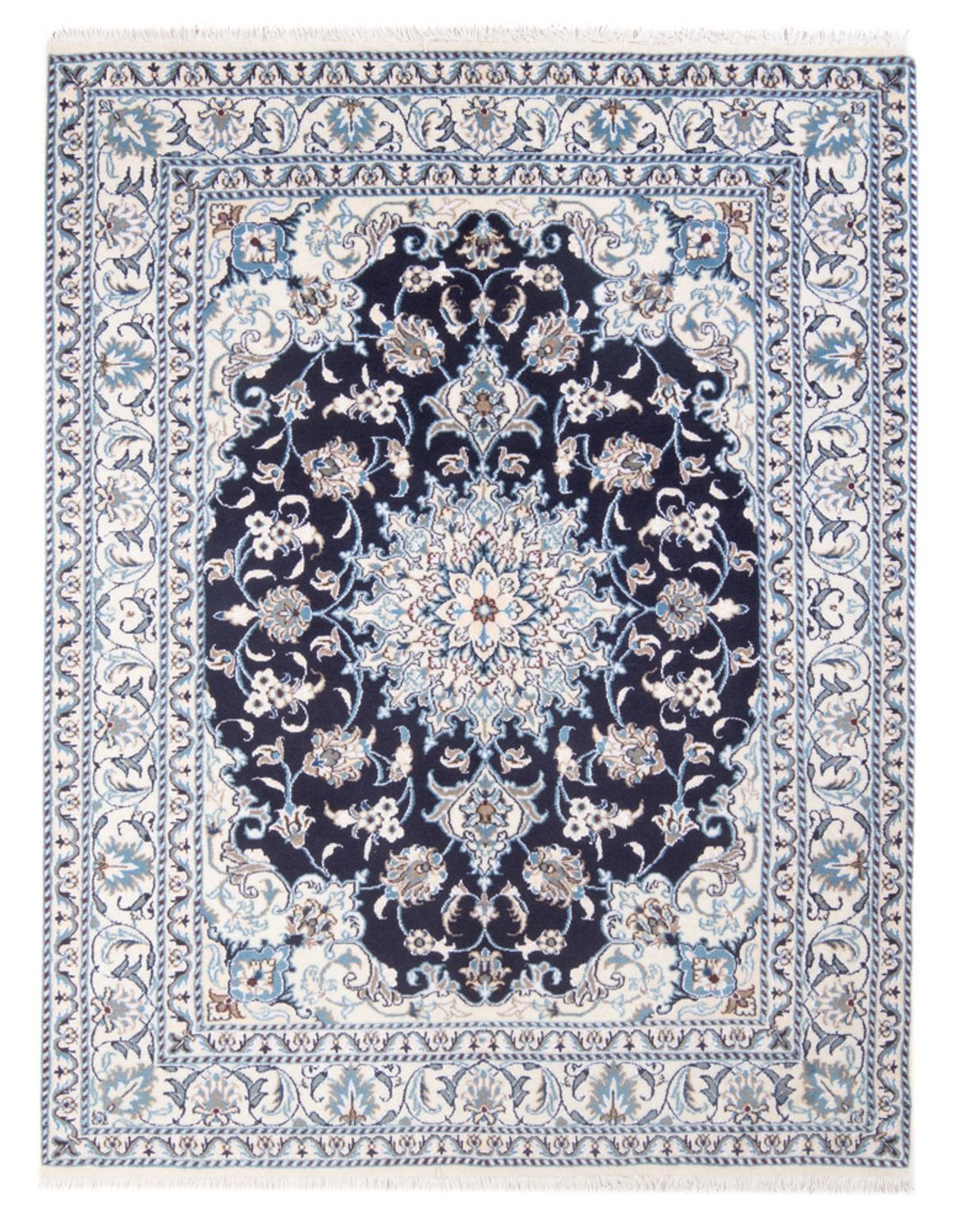 Persisk tæppe - Nain - Royal - 197 x 146 cm - mørkeblå
