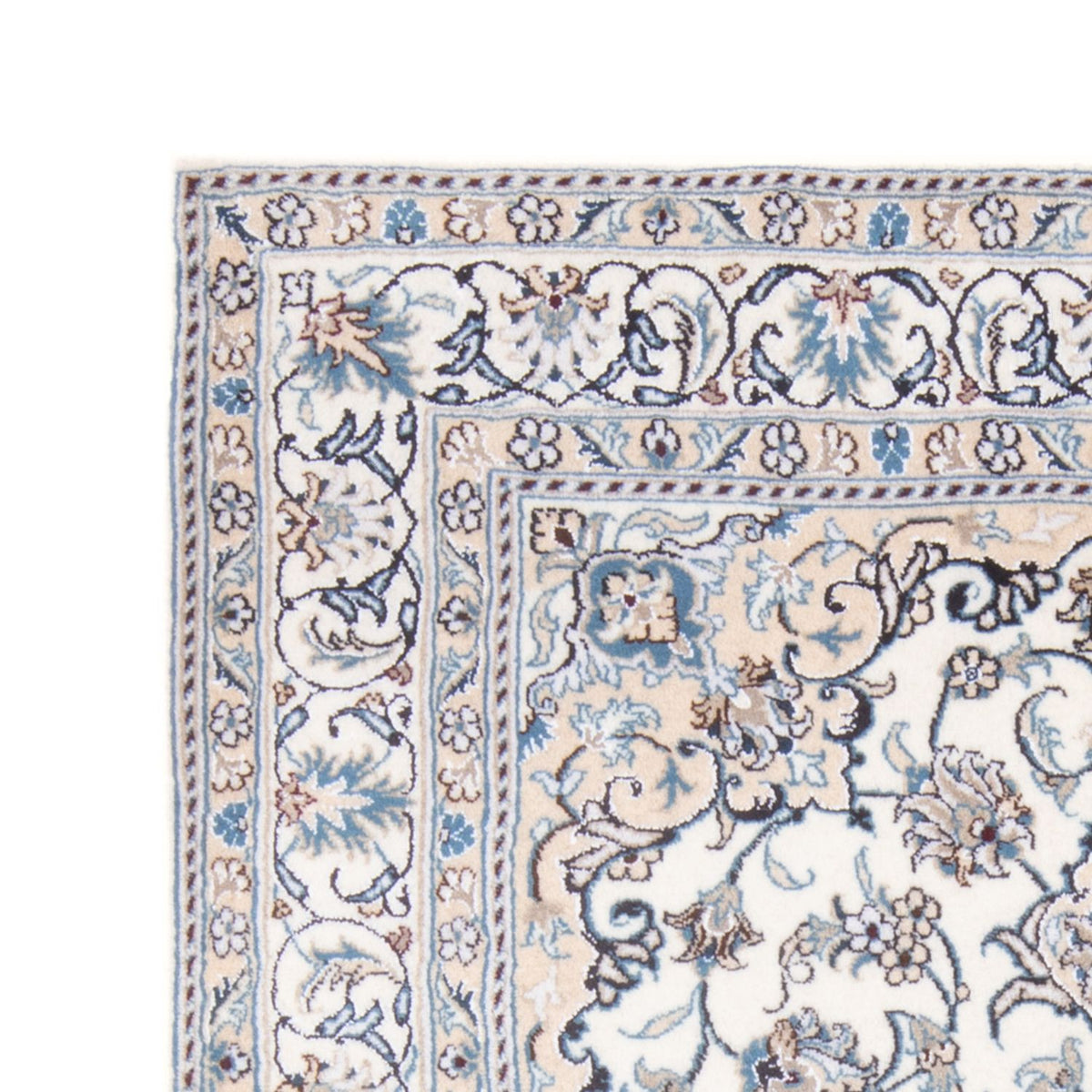 Persisk tæppe - Nain - Royal - 196 x 153 cm - creme