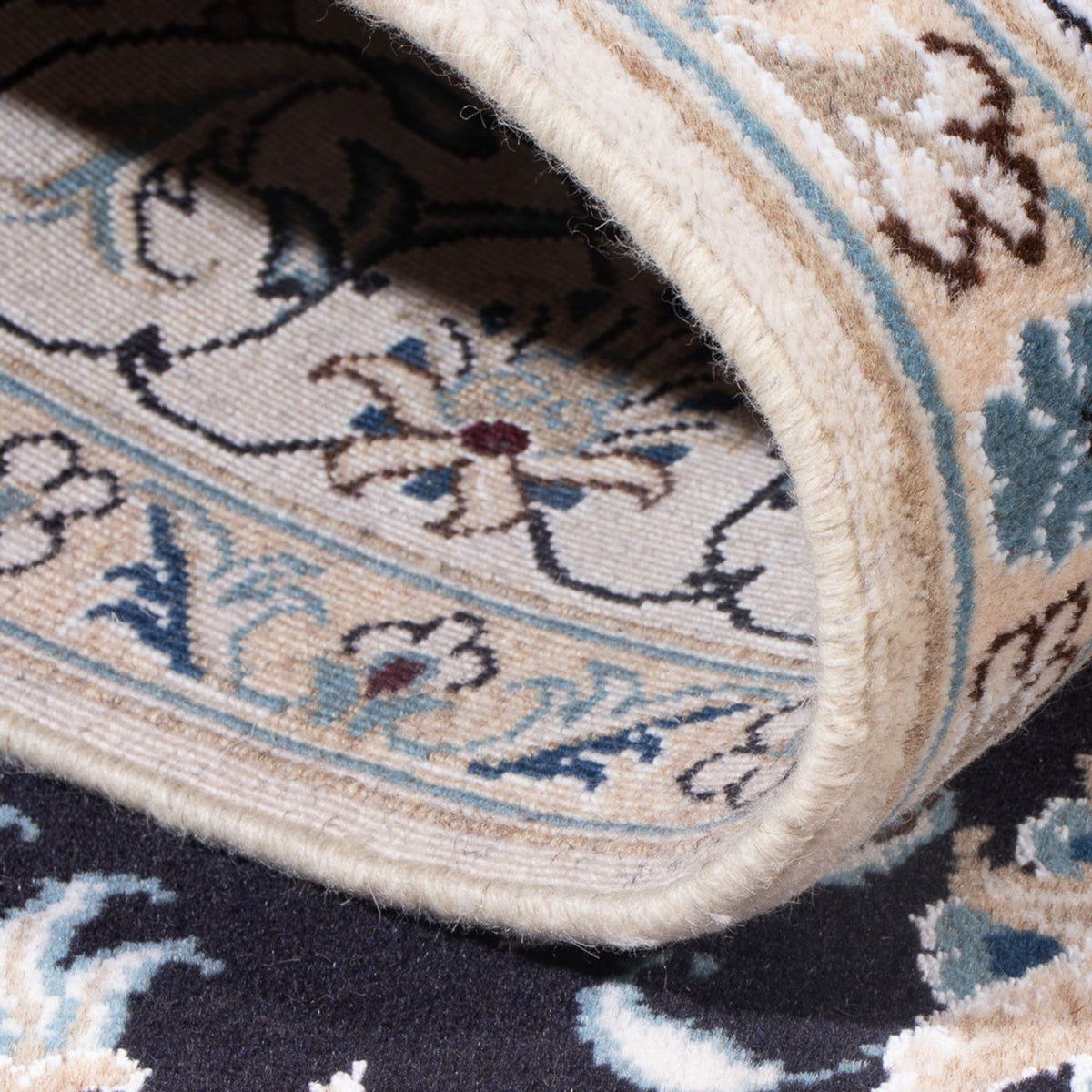 Persisk tæppe - Nain - Royal - 193 x 143 cm - mørkeblå