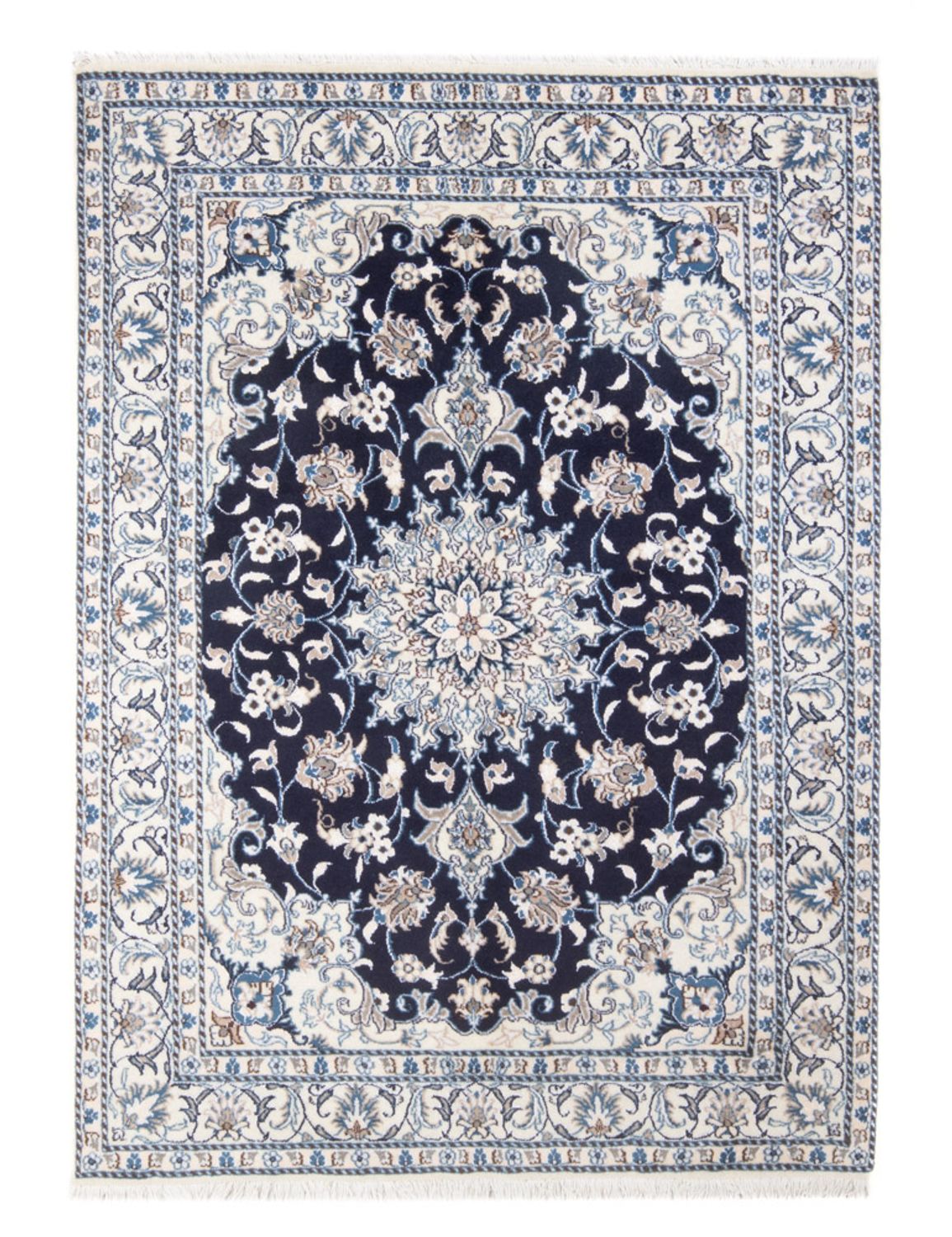 Persisk tæppe - Nain - Royal - 202 x 146 cm - mørkeblå
