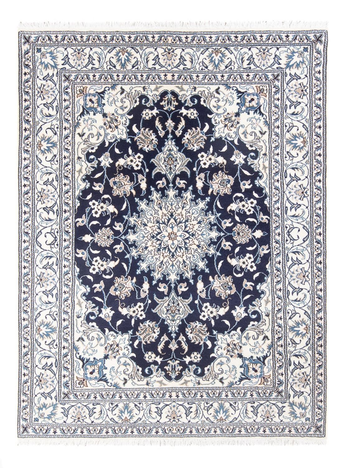 Persisk tæppe - Nain - Royal - 203 x 147 cm - mørkeblå