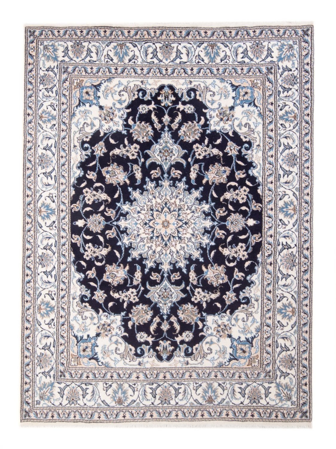Persisk tæppe - Nain - Royal - 205 x 150 cm - mørkeblå