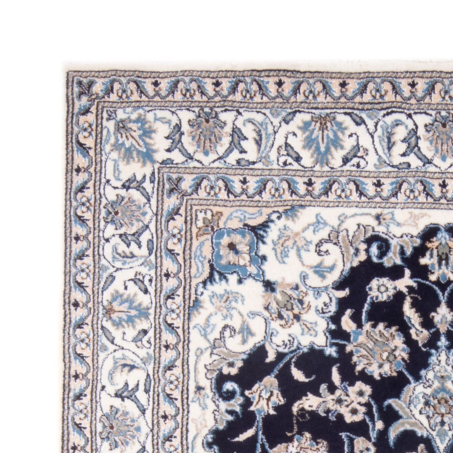 Persisk tæppe - Nain - Royal - 205 x 150 cm - mørkeblå