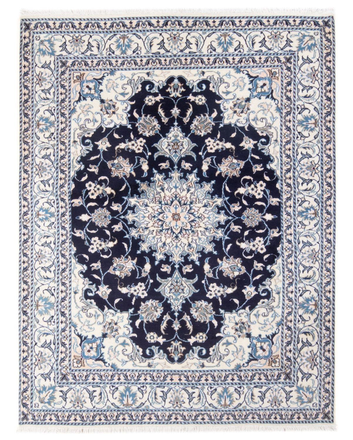 Persisk tæppe - Nain - Royal - 193 x 148 cm - mørkeblå