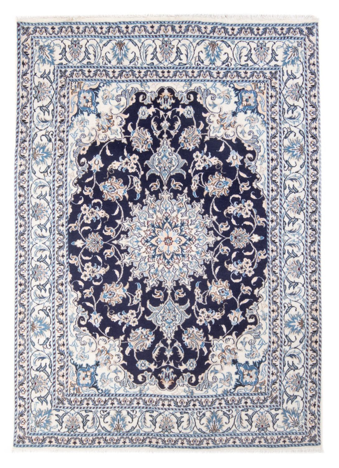 Persisk tæppe - Nain - Royal - 201 x 145 cm - mørkeblå