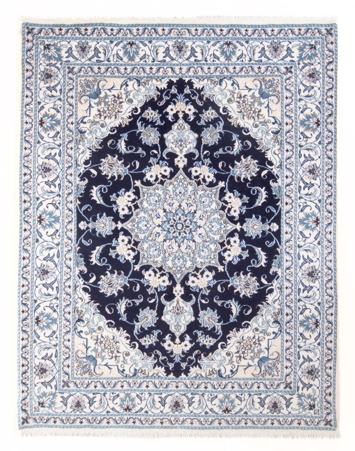 Persisk tæppe - Nain - Royal - 213 x 150 cm - mørkeblå