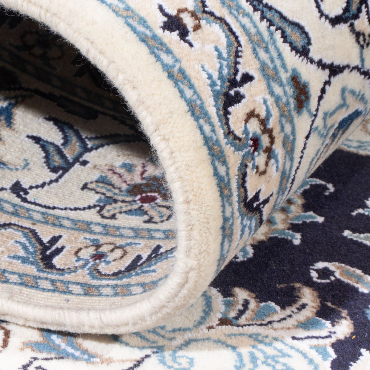 Persisk tæppe - Nain - Royal - 213 x 150 cm - mørkeblå