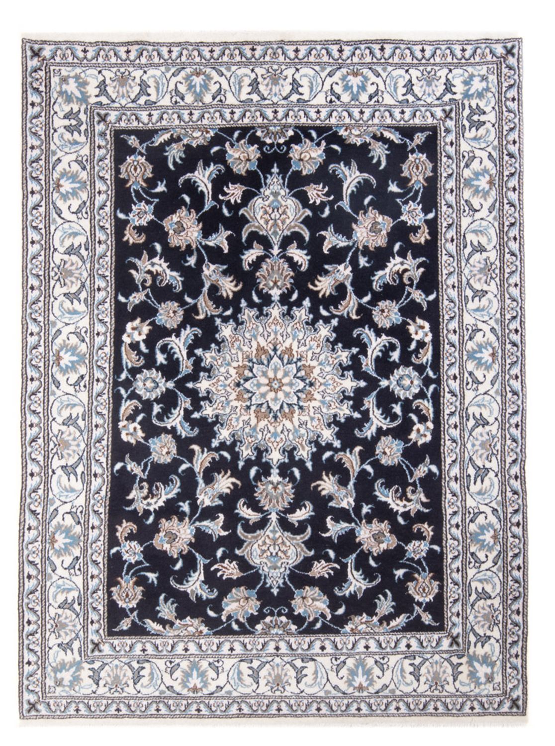 Persisk tæppe - Nain - Royal - 191 x 146 cm - mørkeblå
