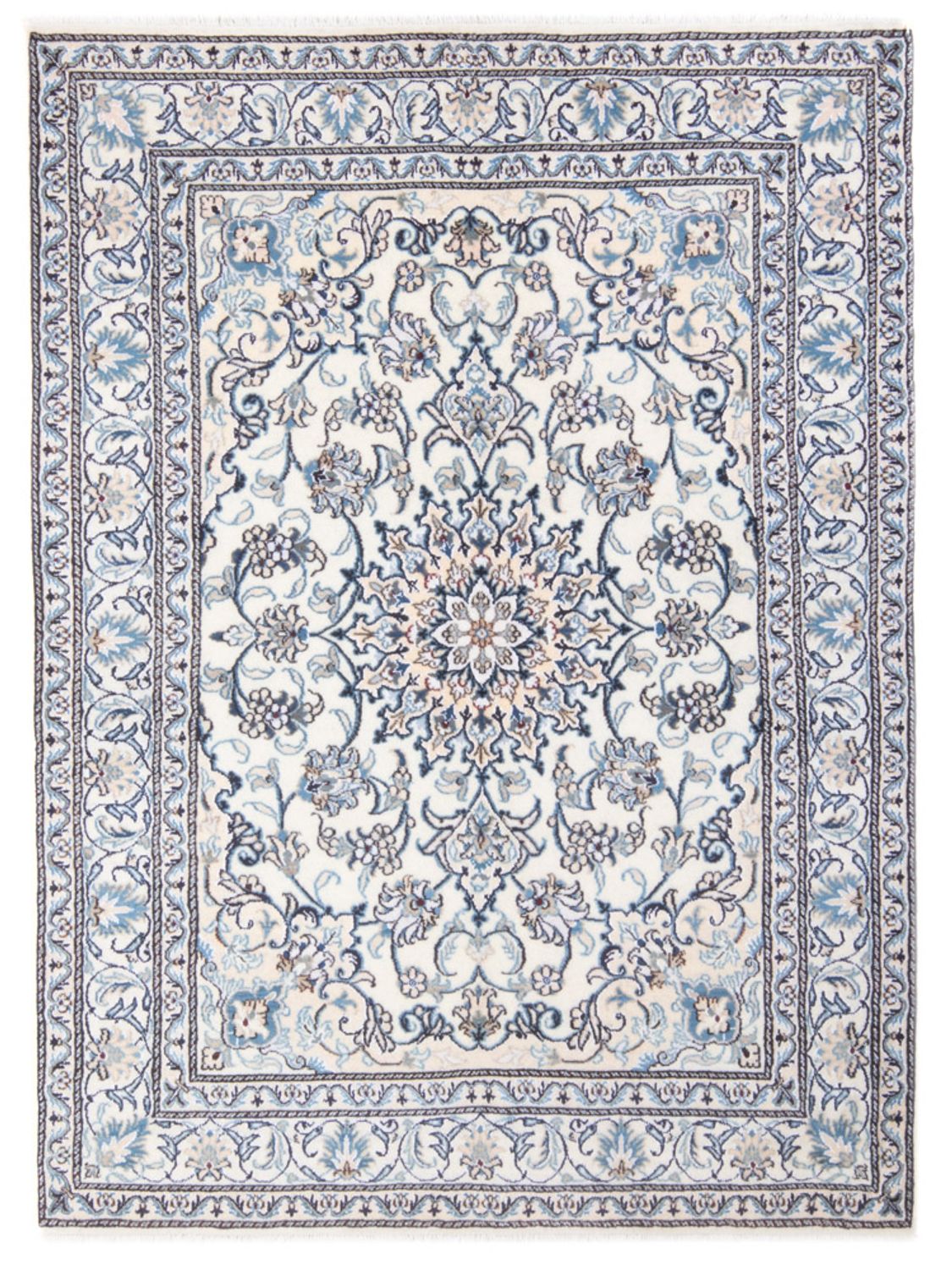 Persisk tæppe - Nain - Royal - 197 x 145 cm - creme