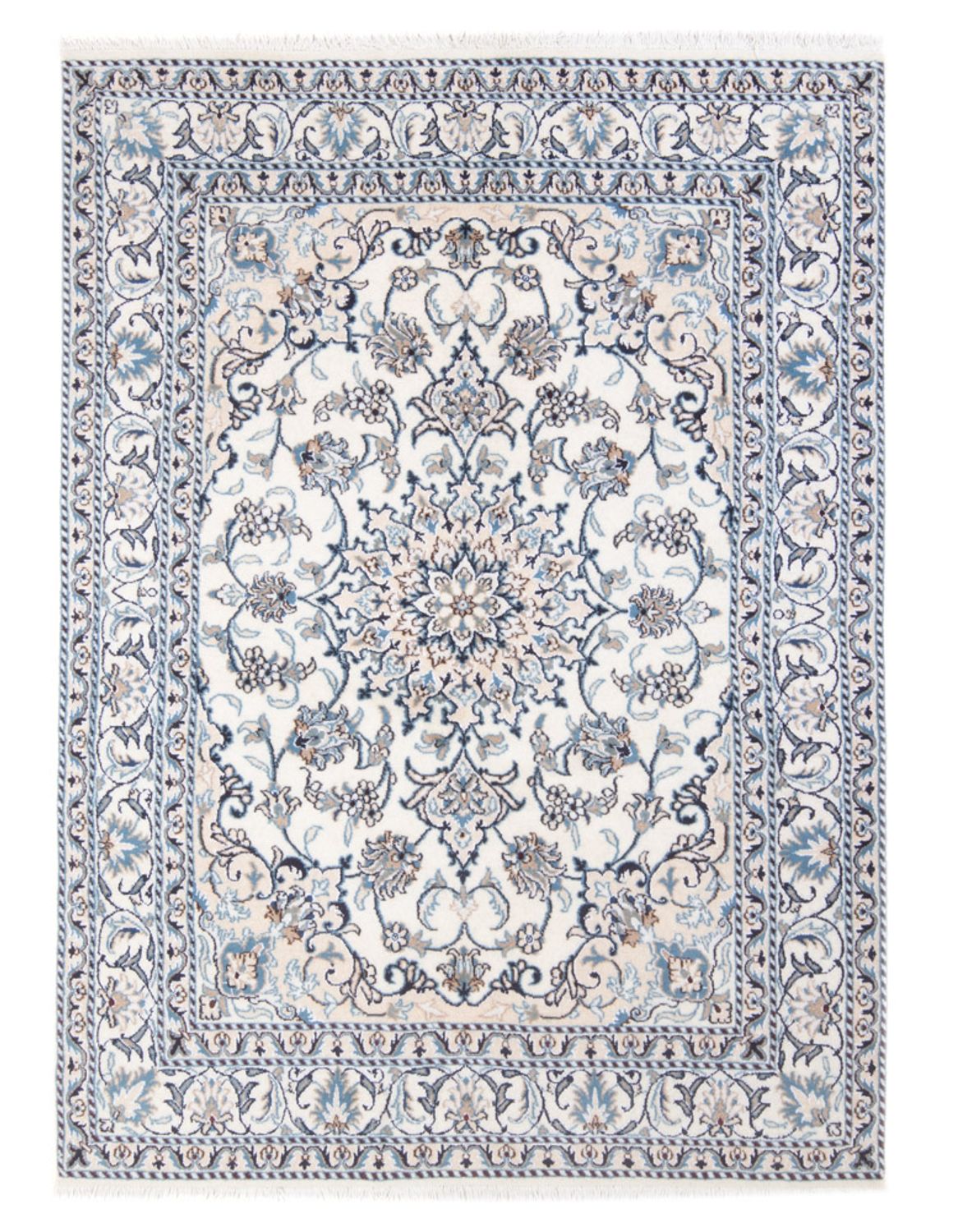 Persisk tæppe - Nain - Royal - 212 x 146 cm - creme