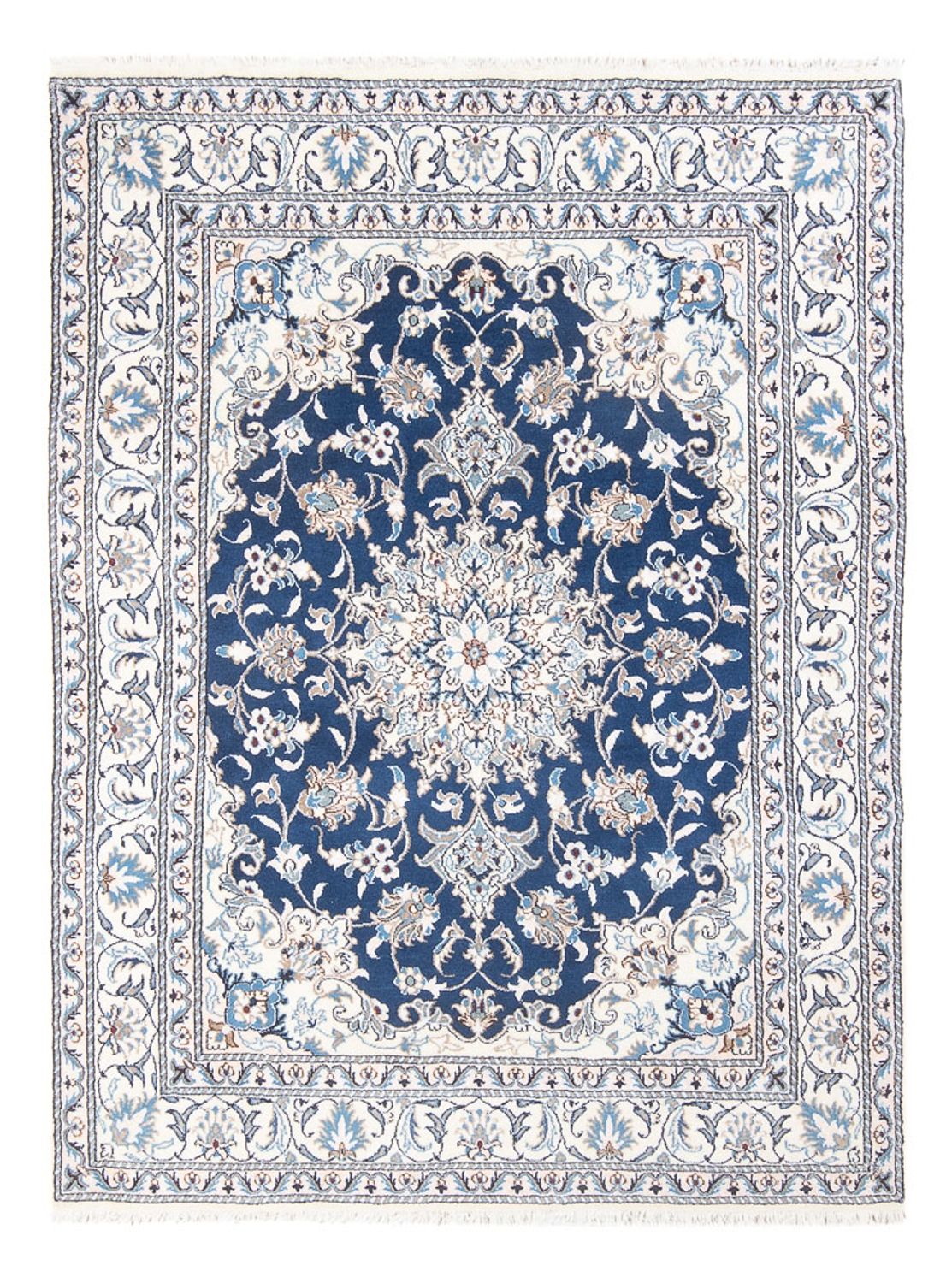 Persisk tæppe - Nain - Royal - 201 x 146 cm - blå