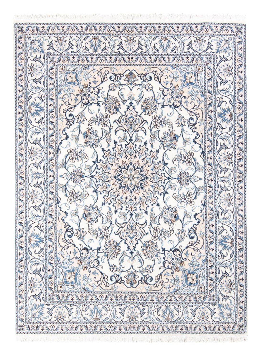 Persisk tæppe - Nain - Royal - 196 x 143 cm - creme