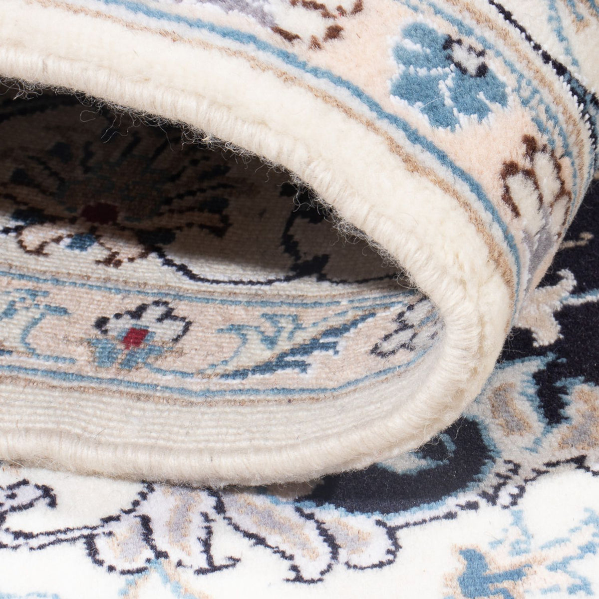 Persisk tæppe - Nain - Royal - 200 x 147 cm - mørkeblå