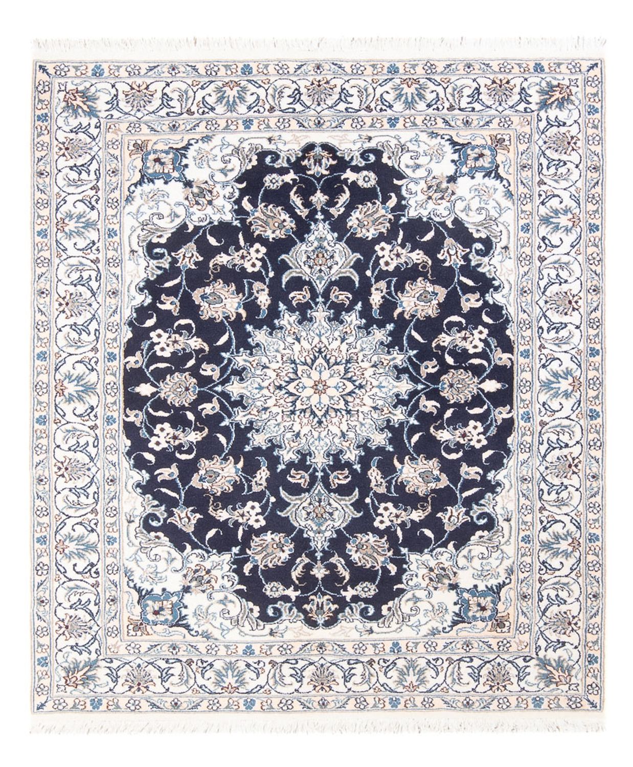 Persisk tæppe - Nain - Royal - 194 x 145 cm - mørkeblå