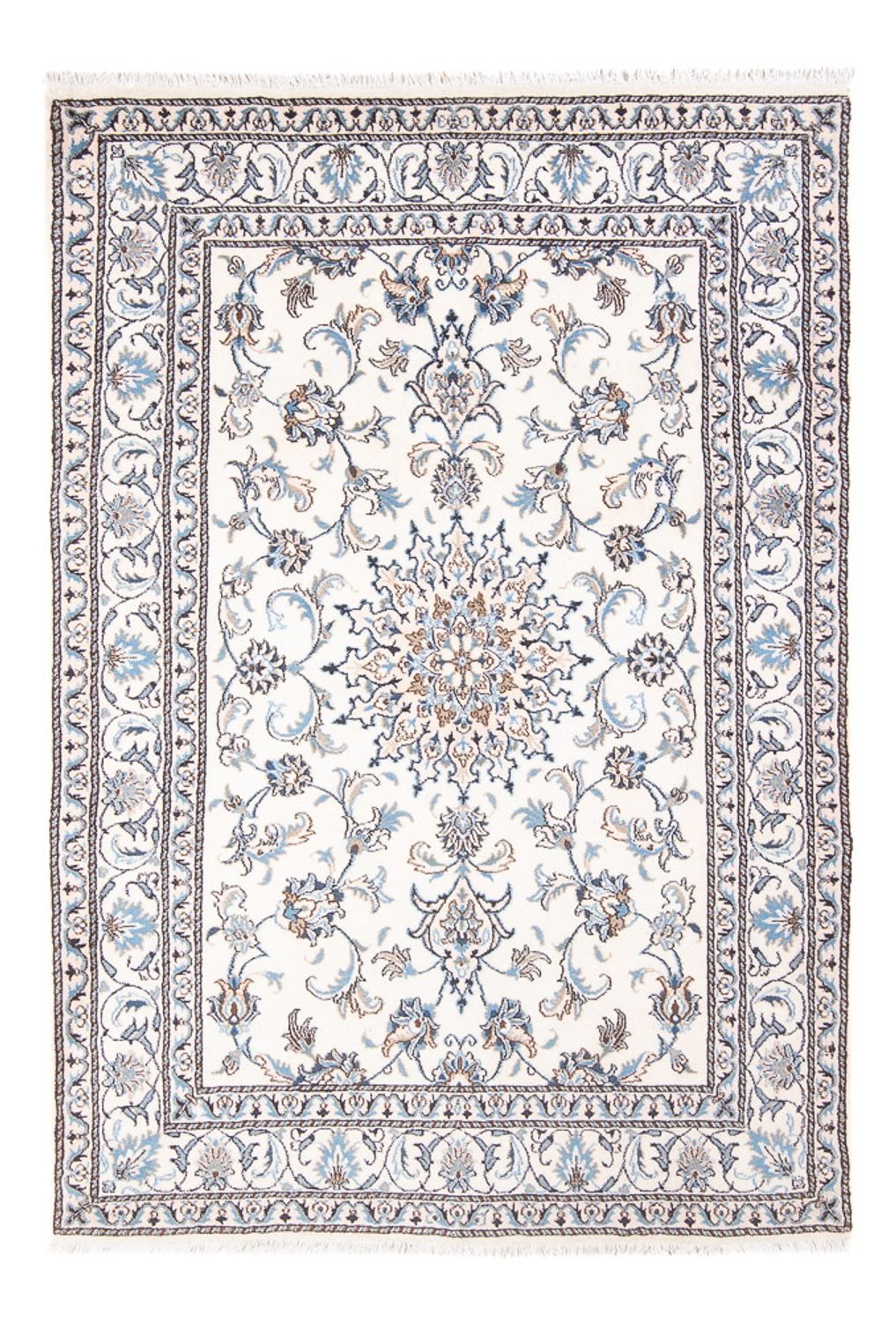 Persisk tæppe - Nain - Royal - 210 x 144 cm - creme