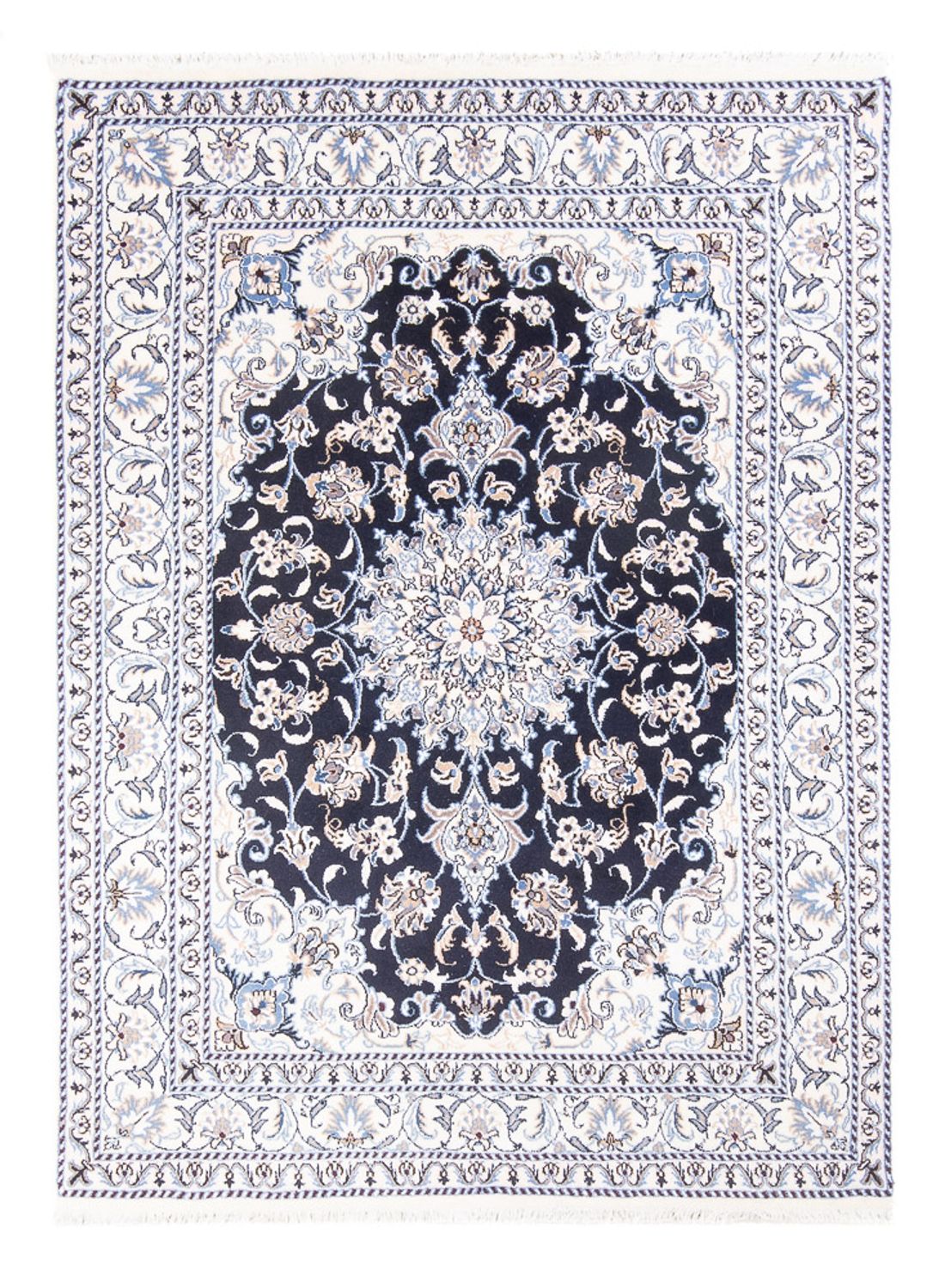 Persisk tæppe - Nain - Royal - 207 x 145 cm - mørkeblå