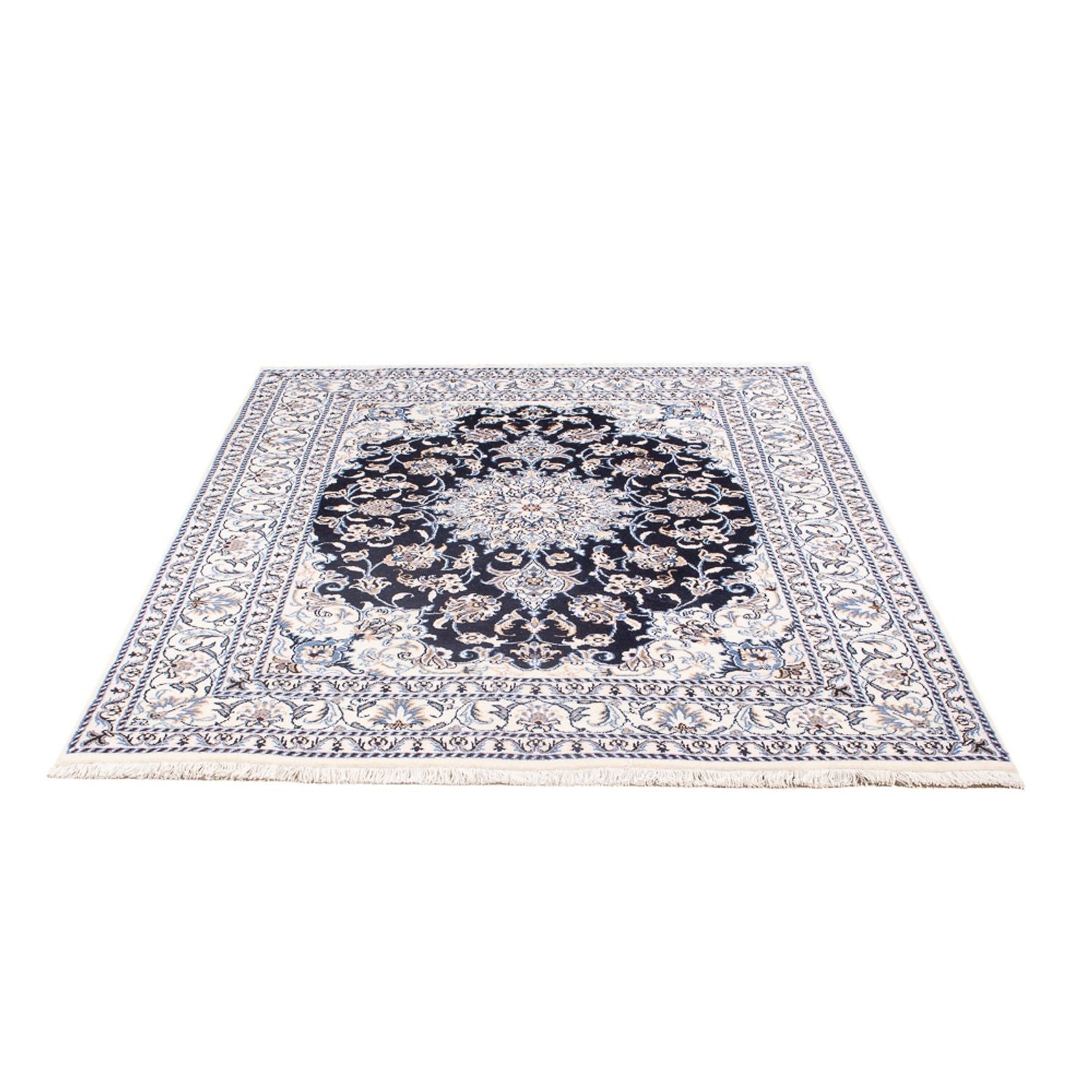 Persisk tæppe - Nain - Royal - 207 x 145 cm - mørkeblå