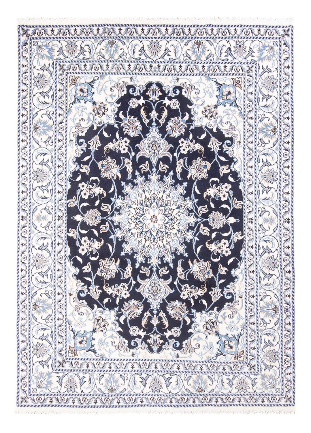 Persisk tæppe - Nain - Royal - 208 x 144 cm - mørkeblå