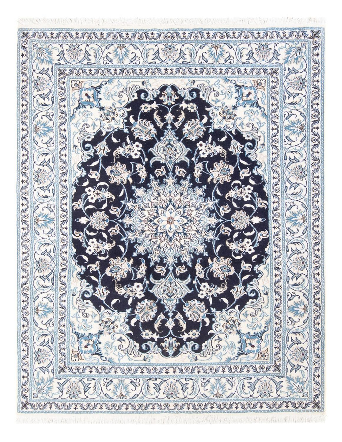 Persisk tæppe - Nain - Royal - 205 x 146 cm - mørkeblå