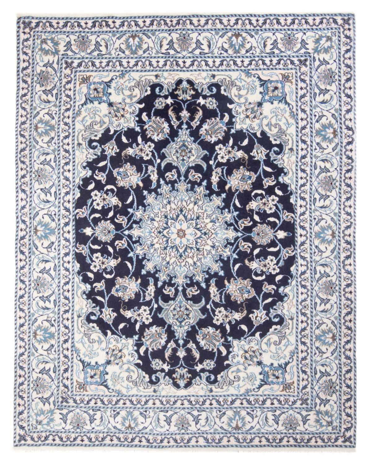 Persisk tæppe - Nain - Royal - 194 x 149 cm - mørkeblå