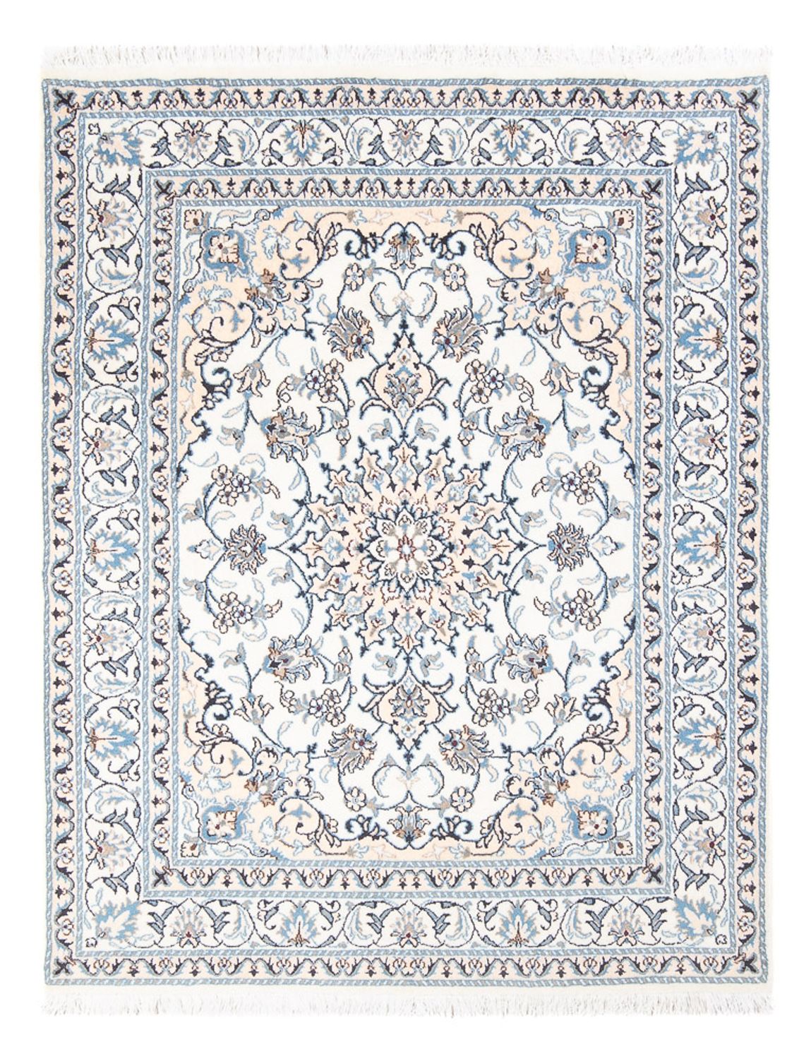 Persisk tæppe - Nain - Royal - 190 x 148 cm - creme