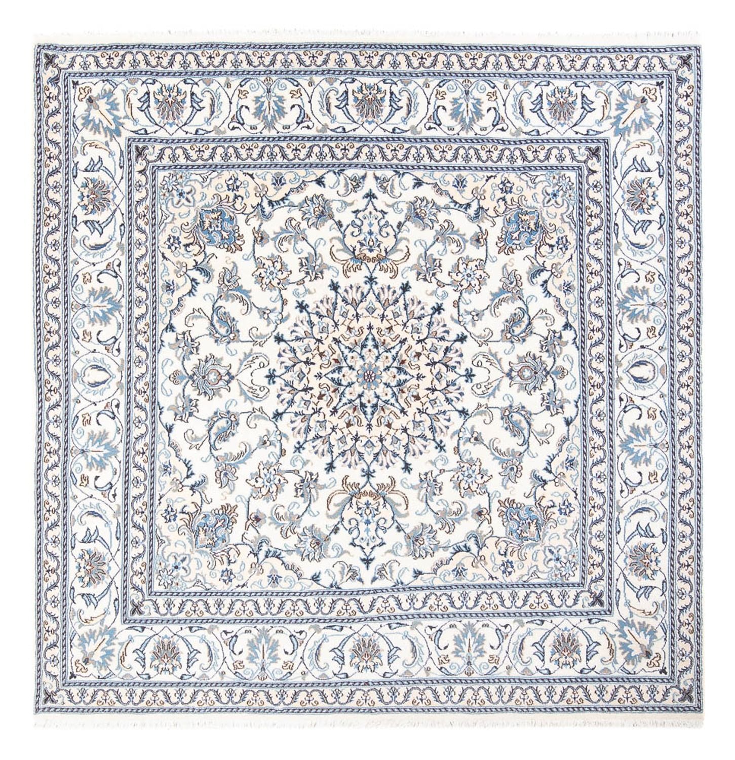 Persisk tæppe - Nain firkantet  - 200 x 195 cm - creme