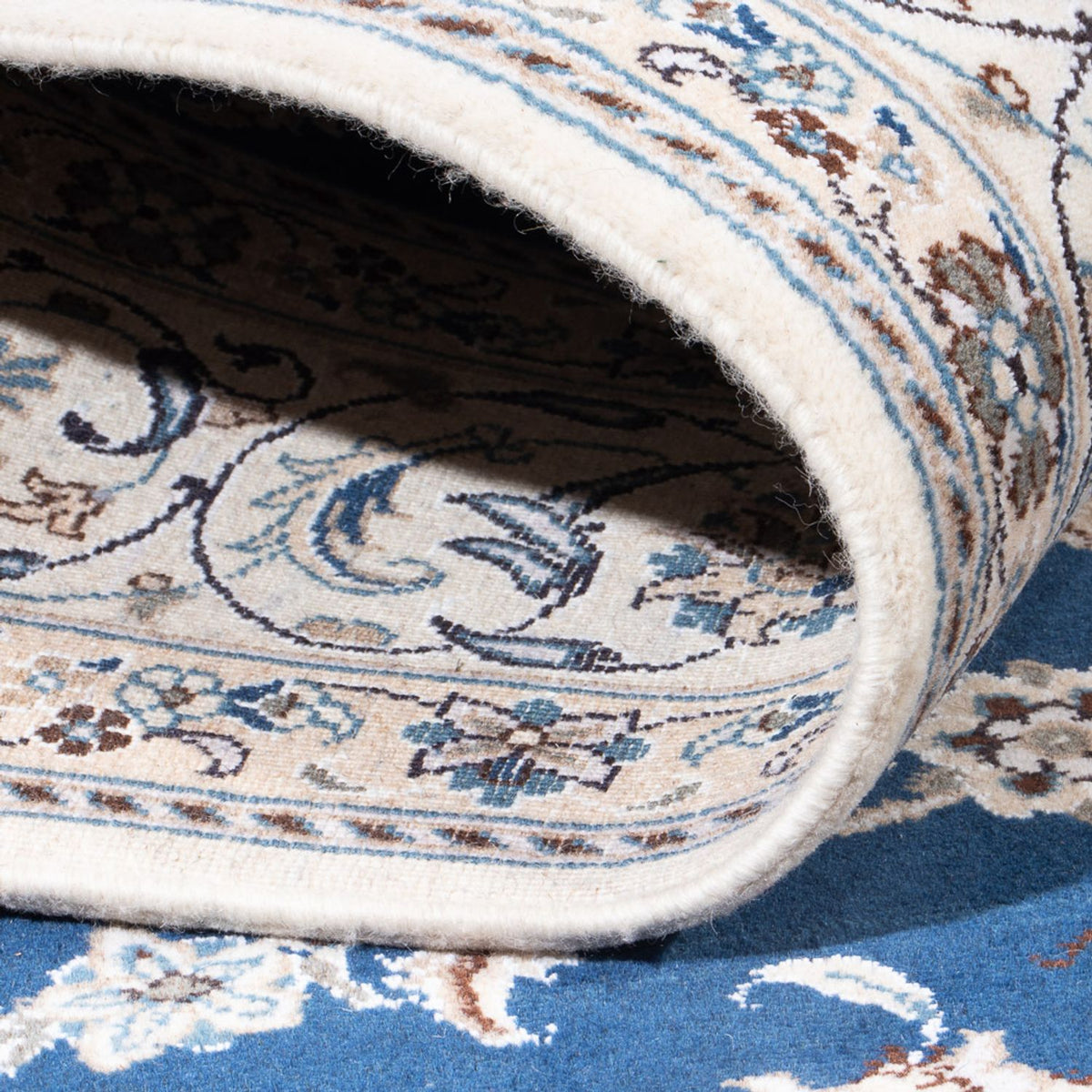 Persisk tæppe - Nain - 291 x 197 cm - mørkeblå