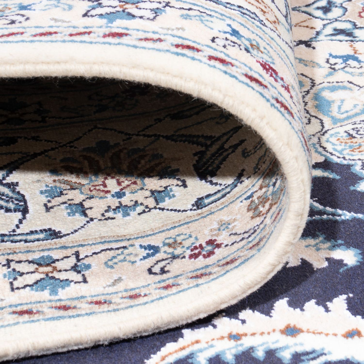 Persisk tæppe - Nain - 295 x 203 cm - mørkeblå