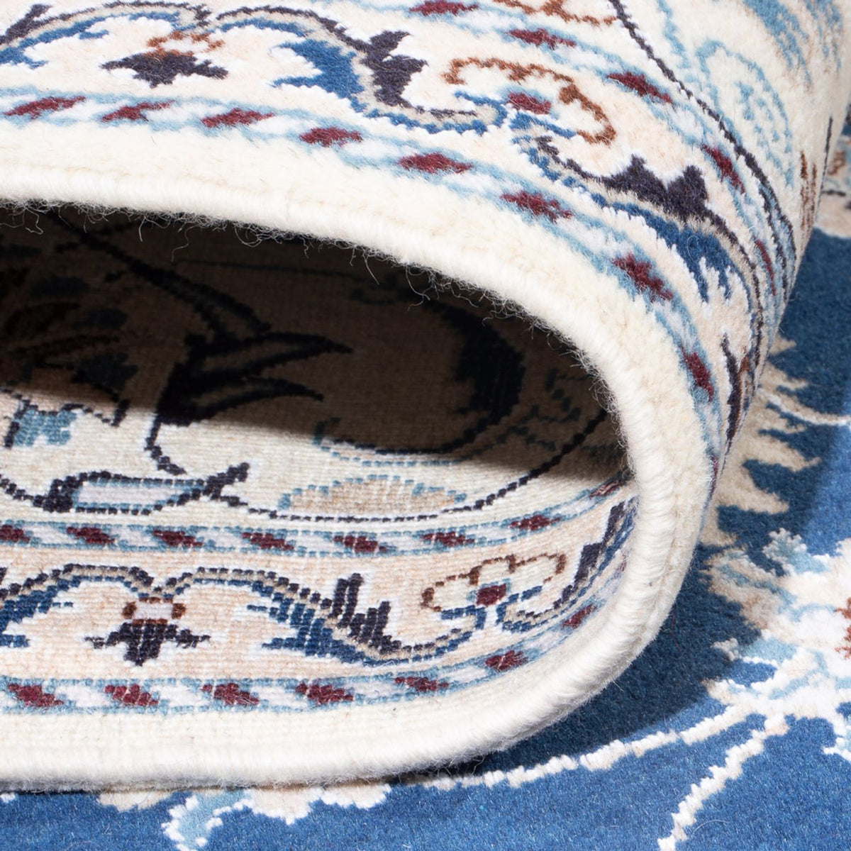 Persisk tæppe - Nain - 296 x 196 cm - blå