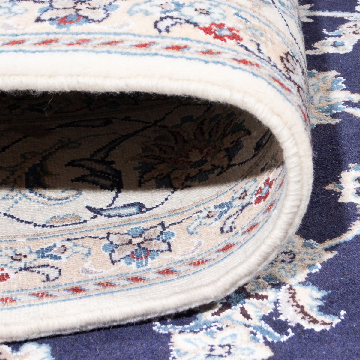 Persisk tæppe - Nain - 293 x 197 cm - mørkeblå