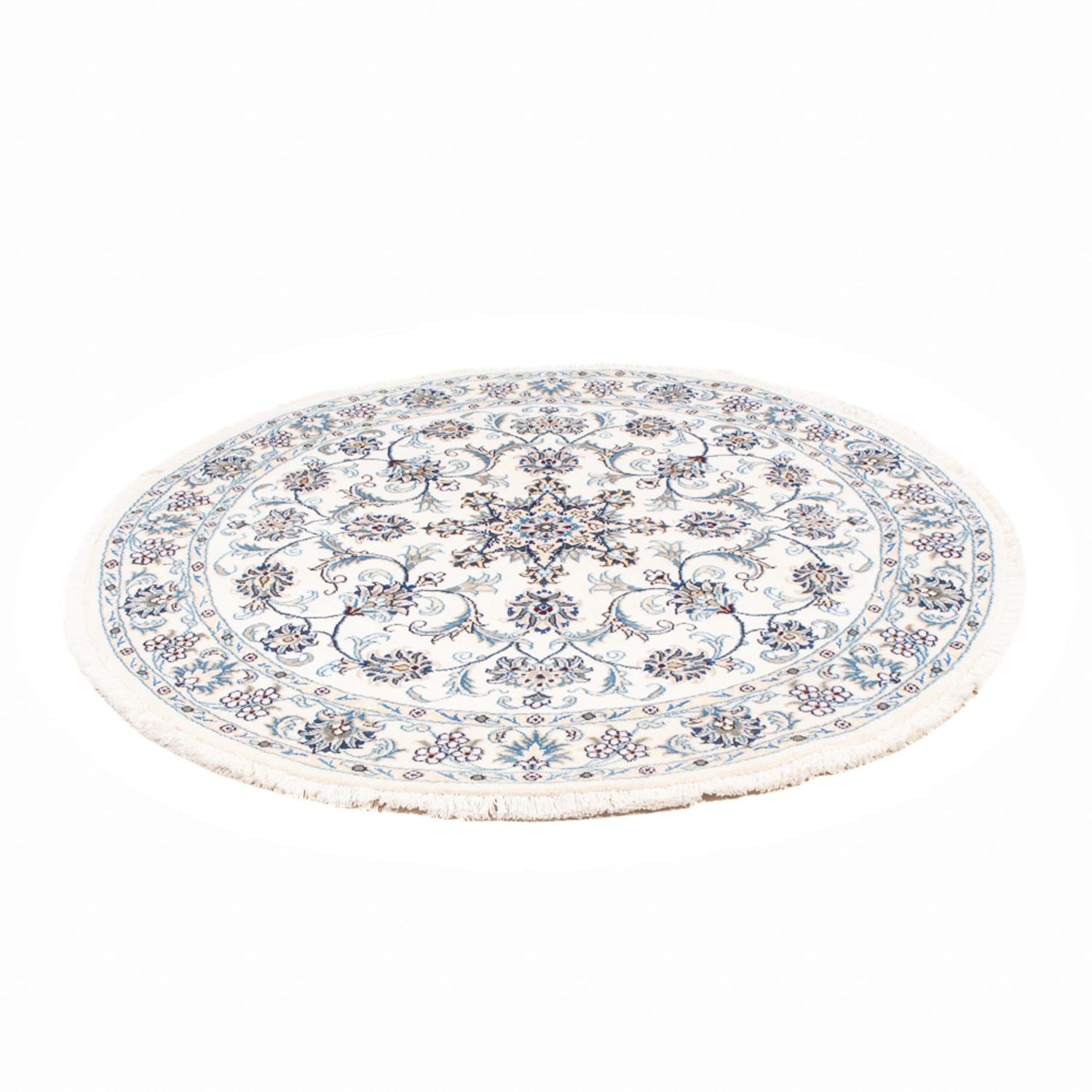Persisk tæppe - Nain rundt  - 150 x 150 cm - creme
