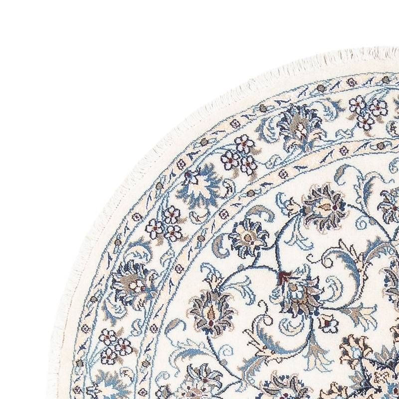 Persisk tæppe - Nain rundt  - 150 x 150 cm - creme
