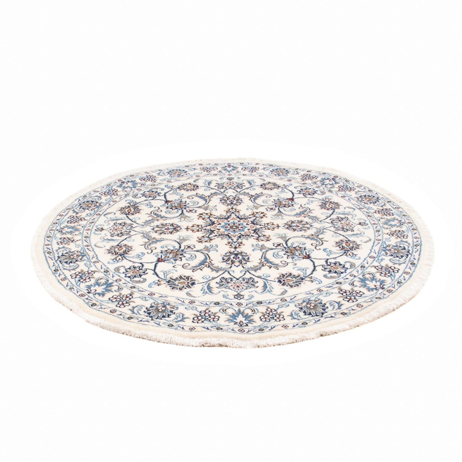 Persisk tæppe - Nain rundt  - 150 x 150 cm - creme