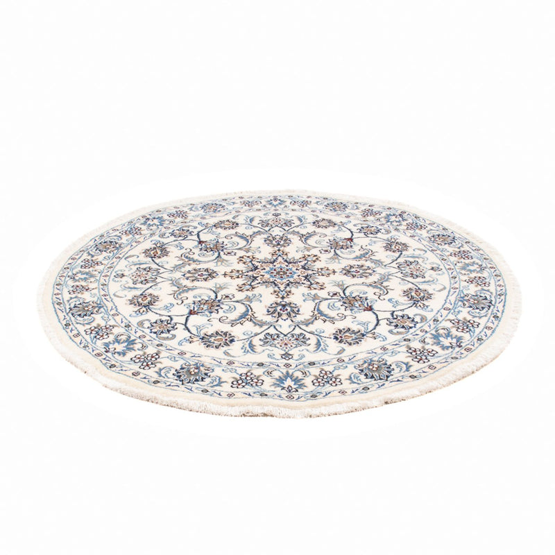 Persisk tæppe - Nain rundt  - 150 x 150 cm - creme