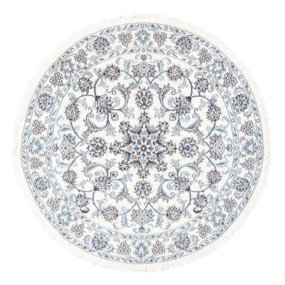 Persisk tæppe - Nain rundt  - 150 x 150 cm - creme