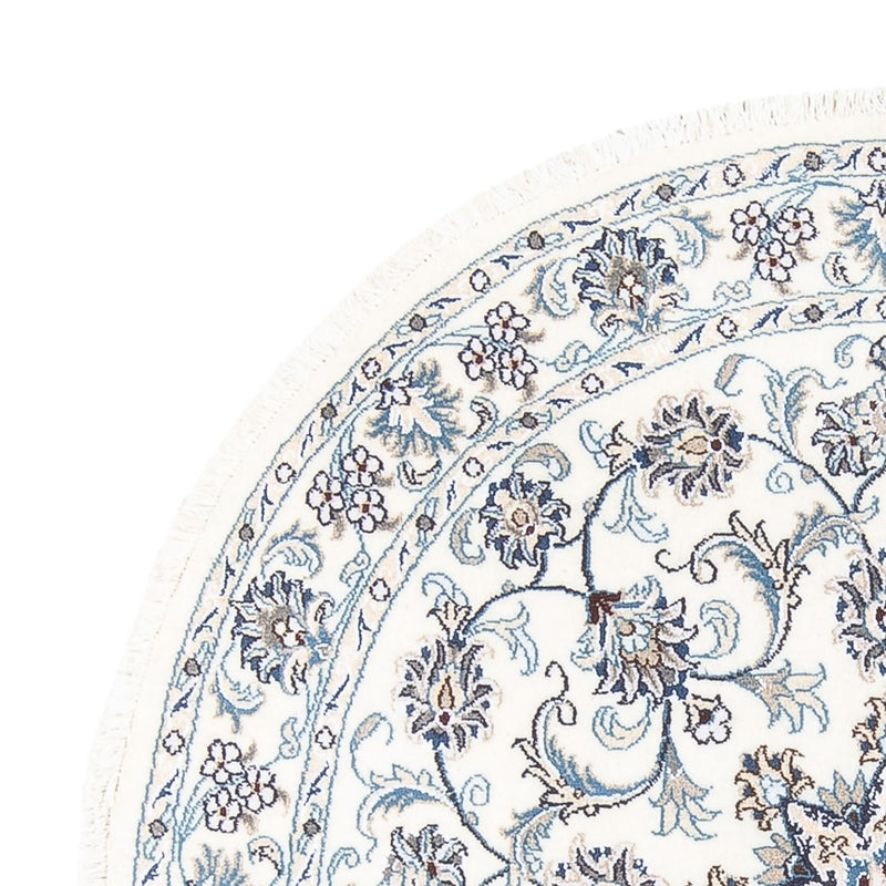 Persisk tæppe - Nain rundt  - 150 x 150 cm - creme